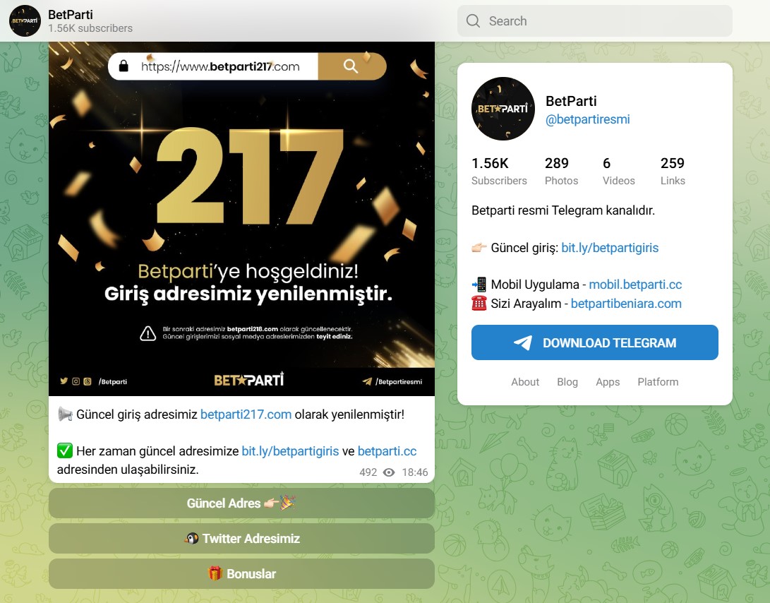 Betparti Telegram